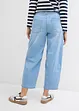Jeans cropped a palloncino ultra morbidi, vita media, bonprix