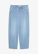 Jeans cropped a palloncino ultra morbidi, vita media, bonprix