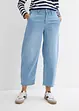 Jeans cropped a palloncino ultra morbidi, vita media, bonprix