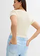 Jeans wide leg con cinta comoda, vita media, bonprix