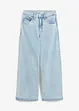 Jeans wide leg cropped, vita alta, bonprix