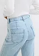 Jeans wide leg cropped, vita alta, bonprix
