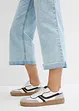 Jeans wide leg cropped, vita alta, bonprix