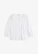 Blusa in crinkle operato, bonprix