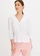 Blusa in crinkle operato, bonprix