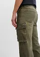 Pantaloni cargo elasticizzati effetto lavato, straight, bonprix