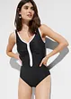 Costume intero con cerniera e effetto modellante leggero, bonprix