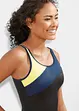 Costume intero sportivo ad asciugatura rapida con inserti a contrasto, bonprix