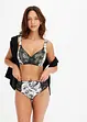 Reggiseno con coppe preformate, ferretto e materiale lucido, bonprix