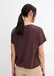 Maglia con laccetto da annodare al fondo in misto cotone e viscosa, bonprix
