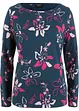 Maglia a maniche lunghe in fantasia floreale, bonprix