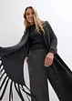 Cardigan aperto in lana merino finissima con frange, bonprix
