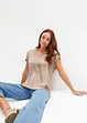 Maglia con inserto in satin, bonprix