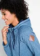 Giacca lunga in pile con cappuccio, bonprix