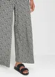 Pantaloni a palazzo di jersey  fantasia con cinta comoda, bonprix