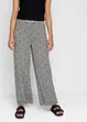Pantaloni a palazzo di jersey  fantasia con cinta comoda, bonprix