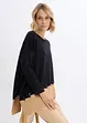Maglione poncho in filato fine, bonprix