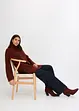 Maglione oversize a collo alto in misto cotone, bonprix
