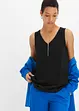 Top in viscosa con cerniera, bonprix