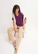 Maglia lunga e larga con scollo a V e maniche corte (pacco da 5), bonprix