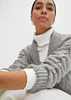 Cardigan con collo a scialle e lavorazione a trecce, bonprix