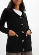 Cardigan con collo a scialle e lavorazione a trecce, bonprix