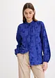 Blusa leggermente trasparente con applicazione floreale, bonprix