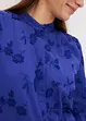 Blusa leggermente trasparente con applicazione floreale, bonprix