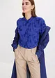 Blusa leggermente trasparente con applicazione floreale, bonprix