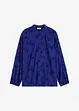 Blusa leggermente trasparente con applicazione floreale, bonprix