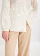 Blusa leggermente trasparente con applicazione floreale, bonprix