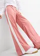 Pantaloni a palazzo con elastico in vita e fasce a contrasto, bonprix