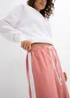 Pantaloni a palazzo con elastico in vita e fasce a contrasto, bonprix