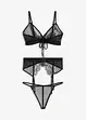 Bralette + perizoma + reggicalze (set 3 pezzi), VENUS