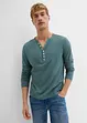 Maglia serafino a maniche lunghe in puro cotone biologico, slim fit, bonprix