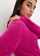 Maglione traforato con filato piumato, bonprix