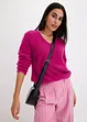 Maglione traforato con filato piumato, bonprix