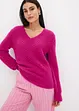 Maglione traforato con filato piumato, bonprix