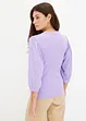 Maglia a costine con maniche a palloncino, bonprix