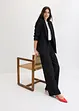 Pantaloni a palazzo effetto lino con elastico in vita, bonprix