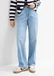 Jeans straight con cinta comoda, vita alta, bonprix
