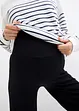 Pantaloni prémaman in jersey con vita alta a punto smock e gamba dritta, bonprix