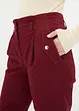 Pantaloni paperbag leggeri in twill, bonprix