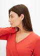 Maglia a costine effetto incrociato, bonprix
