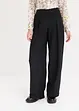 Pantaloni con pinces effetto lino e cinta incrociata, bonprix