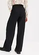 Pantaloni con pinces effetto lino e cinta incrociata, bonprix