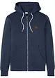 Felpa con zip e cappuccio, bonprix