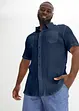 Camicia a maniche corte con effetto crinkle in puro cotone, bonprix