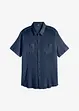 Camicia a maniche corte con effetto crinkle in puro cotone, bonprix