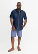 Camicia a maniche corte con effetto crinkle in puro cotone, bonprix